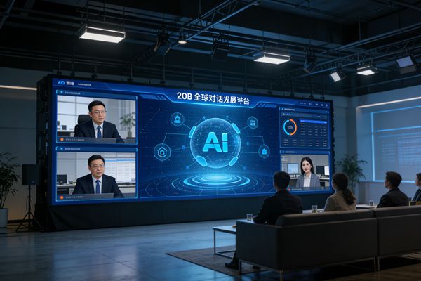 AI治理與創(chuàng)新并行，維康COB顯示屏助力全球?qū)υ捒梢暬?><span id=