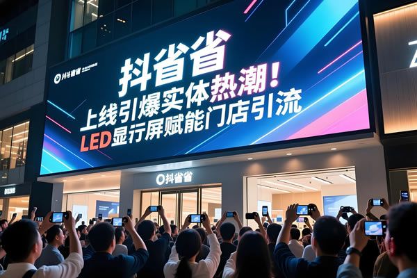 抖音 “抖省省” 上線引爆實(shí)體熱潮！LED 顯示屏賦能門店引流，維康國際助力商家全域增長
