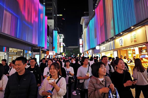 夜游經(jīng)濟(jì)持續(xù)火爆！LED 顯示屏點(diǎn)亮沉浸式場(chǎng)景，維康國(guó)際賦能景區(qū) 24 小時(shí)不打烊